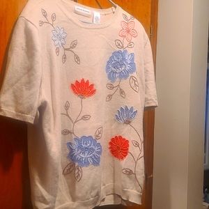 Alfred Dunner 2x short sleeve sweater